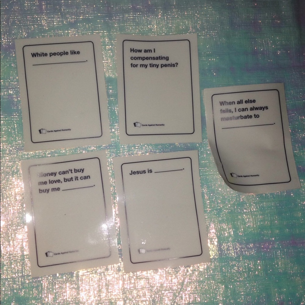 3/$25 5pc Cards Against Humanity Stickers